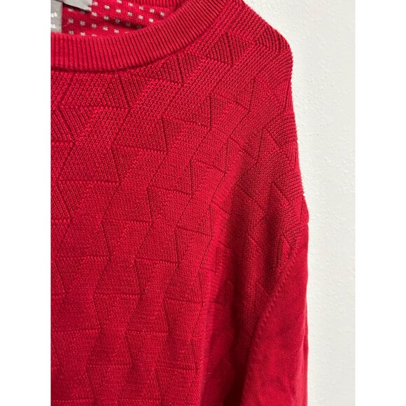 Daniel Cremieux Signature Collection Red Sweater Crew Neck Knit Sz XL - Picture 4 of 8